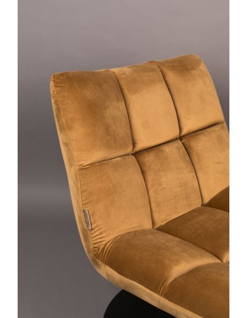 DU - LOUNGE CHAIR BAR VELVET GOLDEN BROWN