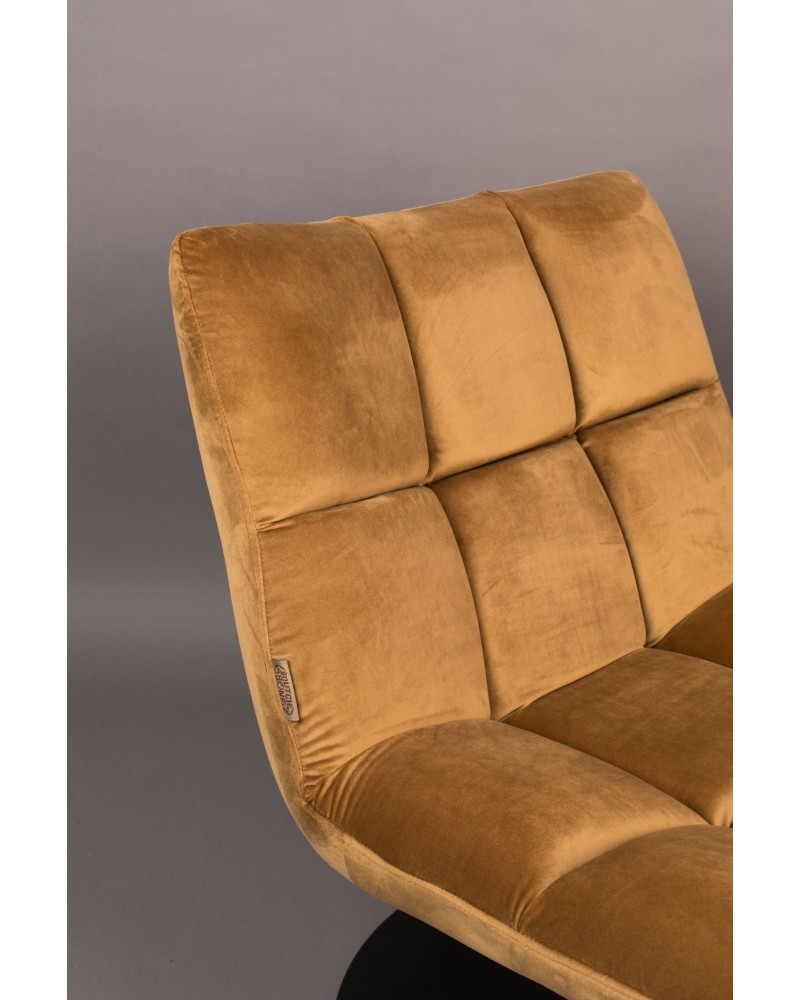 DU - LOUNGE CHAIR BAR VELVET GOLDEN BROWN