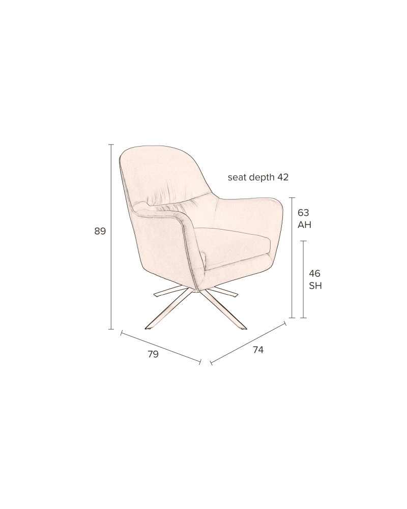 DU - LOUNGE CHAIR ROBUSTO WHISKEY FR