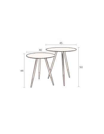 STALWARTH  Side Table Set of 2