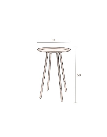 ELIOT Side Table | Brass Antique