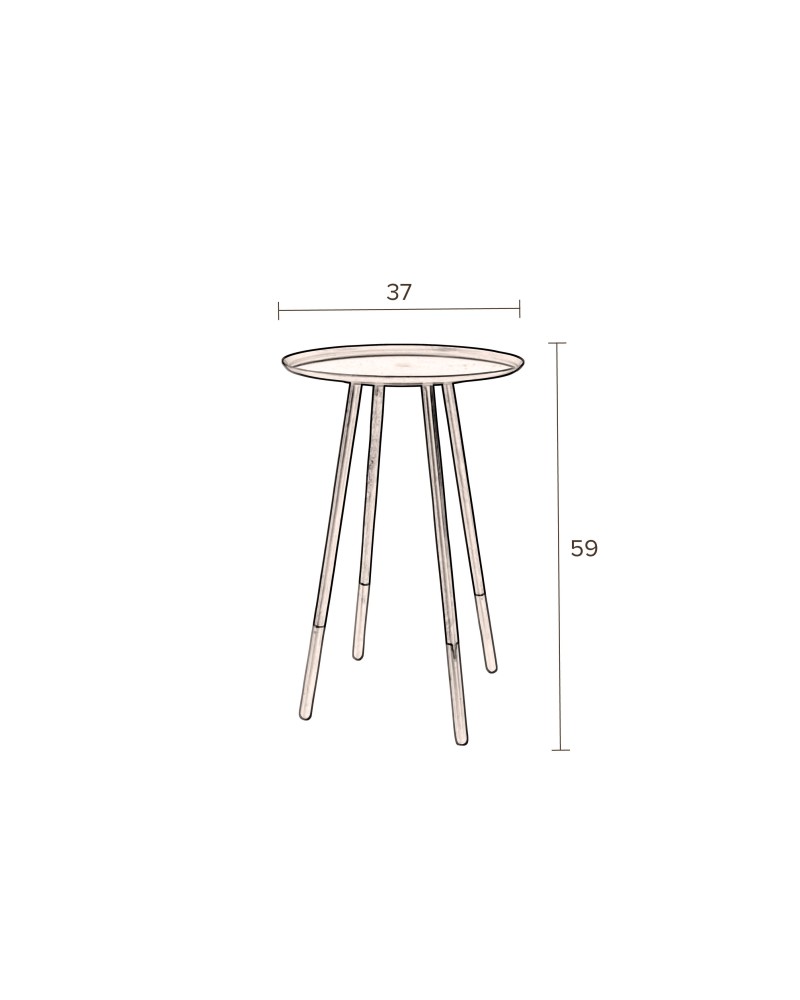 ELIOT Side Table | Brass Antique
