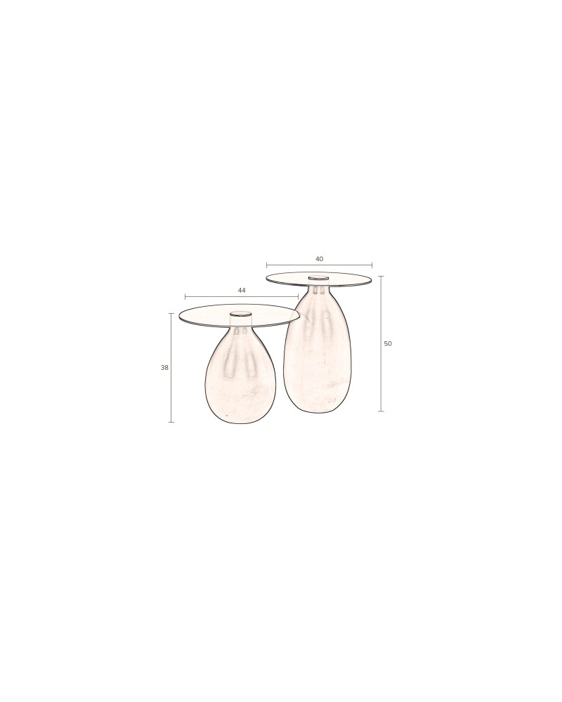 DU- SIDE TABLE SELENE(SET OF 2)
