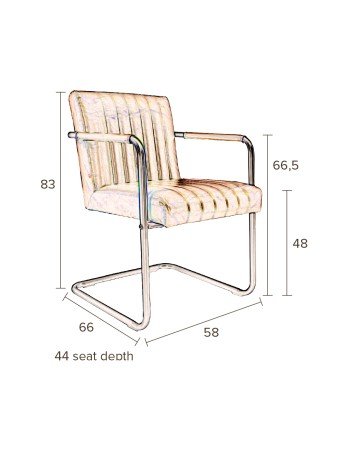 STITCHED Armchair | Art.Leather Grey, Black legs