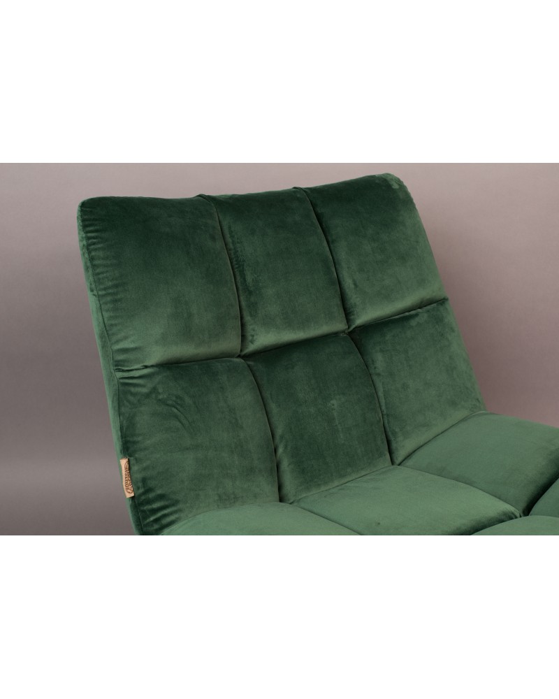 DU - LOUNGE CHAIR BAR VELVET GREEN