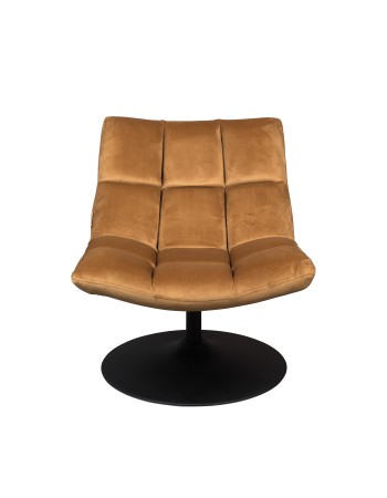 DU - LOUNGE CHAIR BAR VELVET GOLDEN BROWN