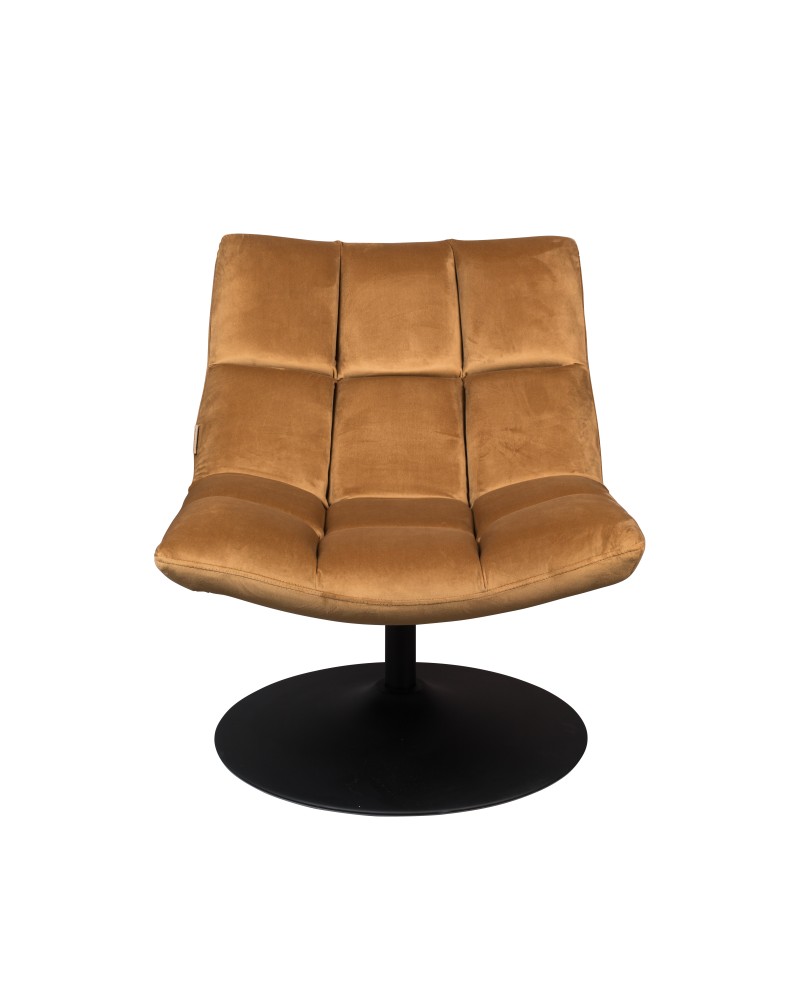 DU - LOUNGE CHAIR BAR VELVET GOLDEN BROWN