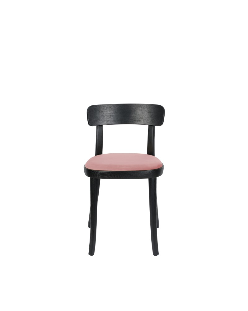 BRANDON Chair | Velvet Pink Black legs