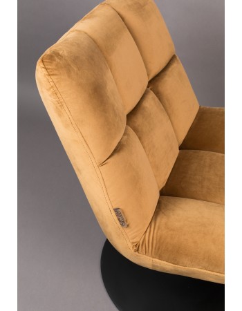 DU - LOUNGE CHAIR BAR VELVET GOLDEN BROWN