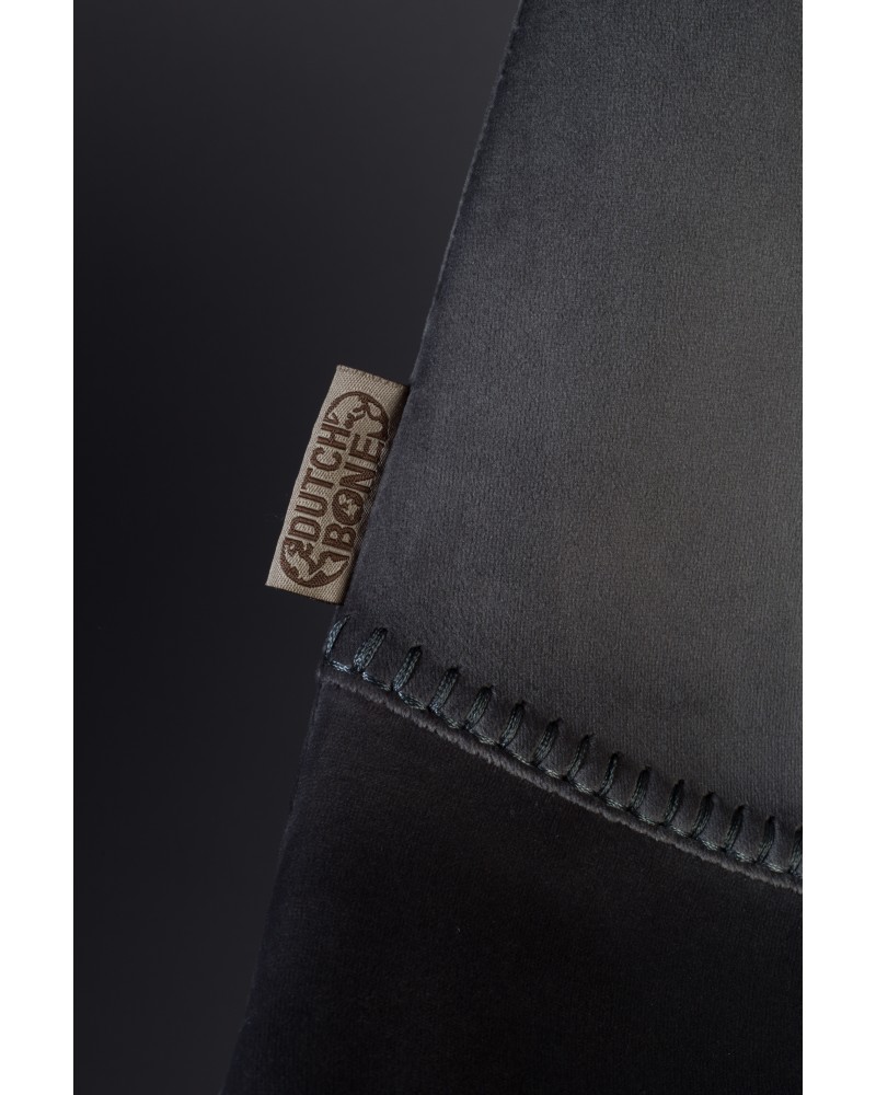 FRANKY Counter Stool | Velvet Grey, Black legs