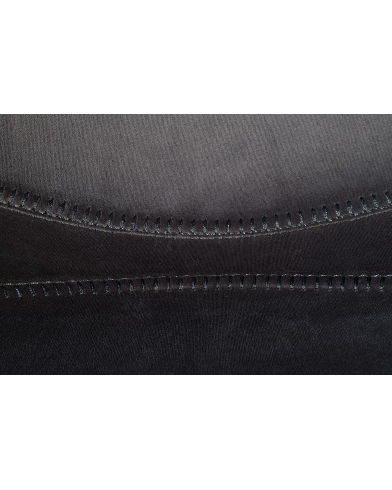 FRANKY Counter Stool | Velvet Grey, Black legs