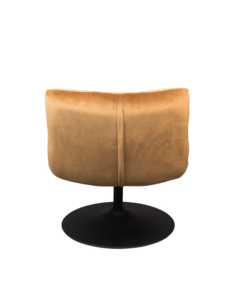 DU - LOUNGE CHAIR BAR VELVET GOLDEN BROWN