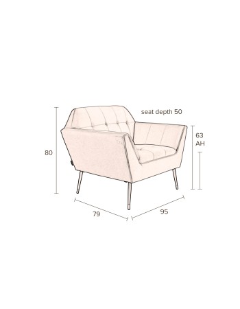 DU - LOUNGE CHAIR KATE BLACK
