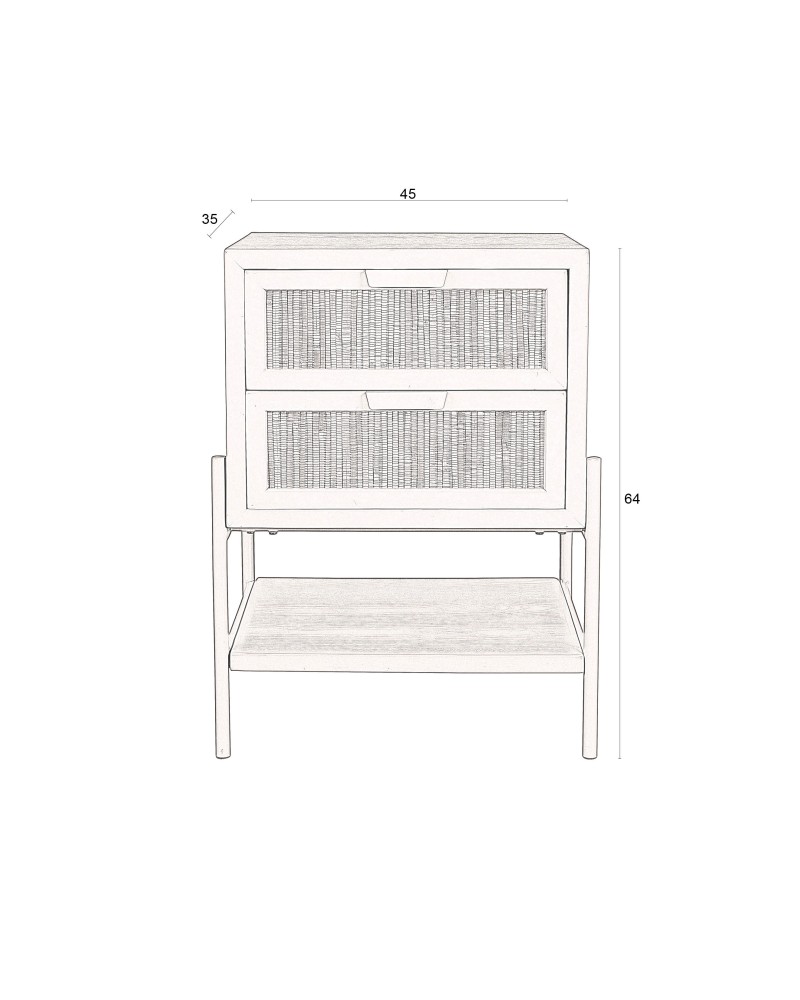 DU - SIDE TABLE BEDSTAND YASU BEIGE