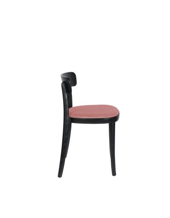 BRANDON Chair | Velvet Pink Black legs