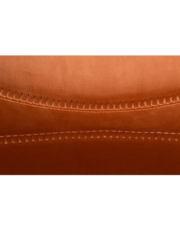 FRANKY Counter Stool | Velvet Orange , Black legs