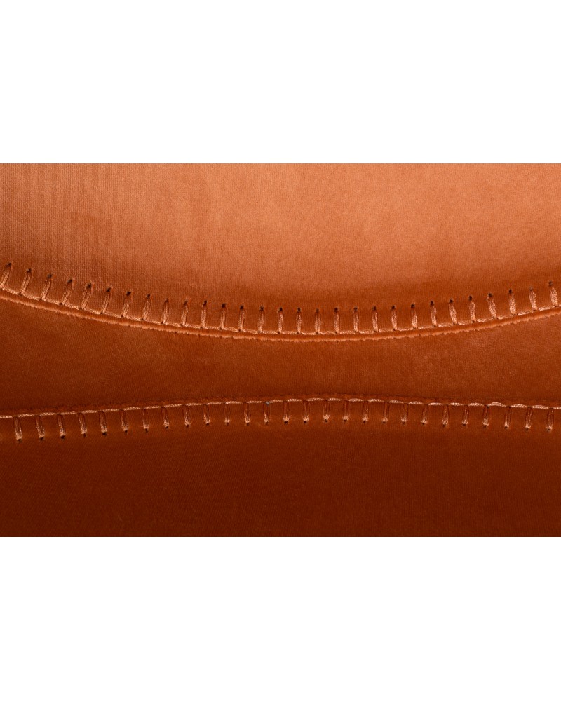FRANKY Counter Stool | Velvet Orange , Black legs