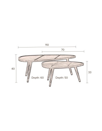 SHAM Coffee Table set of 2