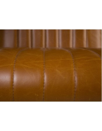 STITCHED Armchair | Art.Leather Cognac, Black legs