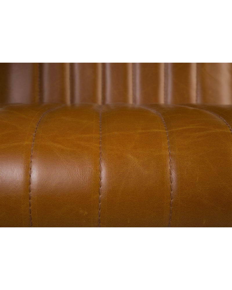STITCHED Armchair | Art.Leather Cognac, Black legs