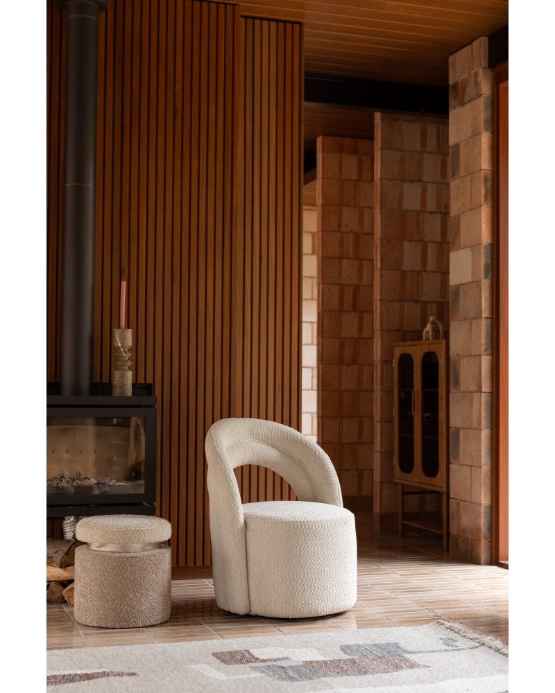 DU - LOUNGE CHAIR SEINA SWIVEL BEIGE