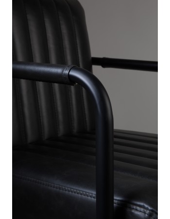 STITCHED Armchair | Art.Leather Grey, Black legs