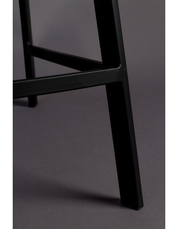 FRANKY Counter Stool | Velvet Petrol, Black legs