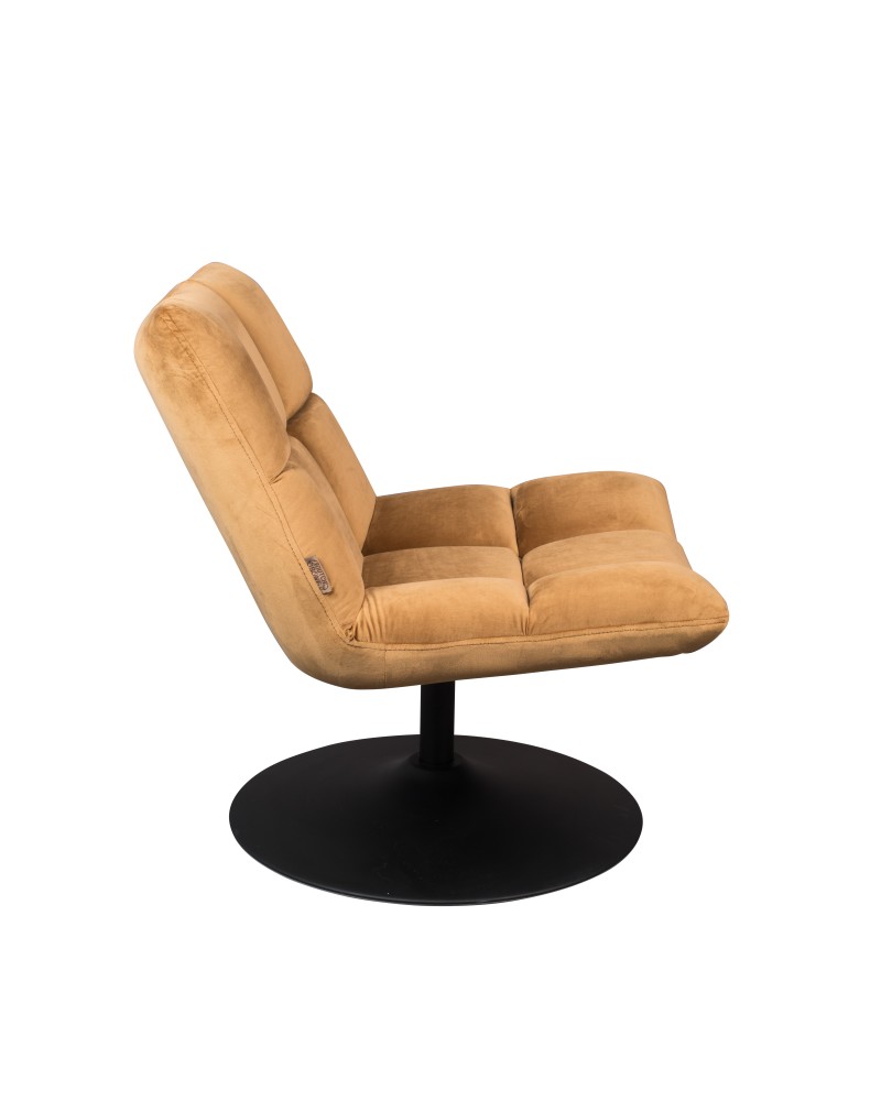DU - LOUNGE CHAIR BAR VELVET GOLDEN BROWN