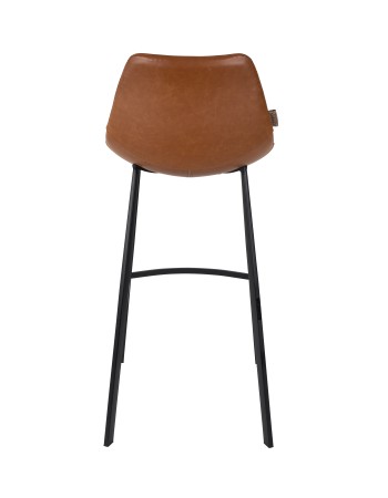 FRANKY Bar Stool | Brown FR, Black legs
