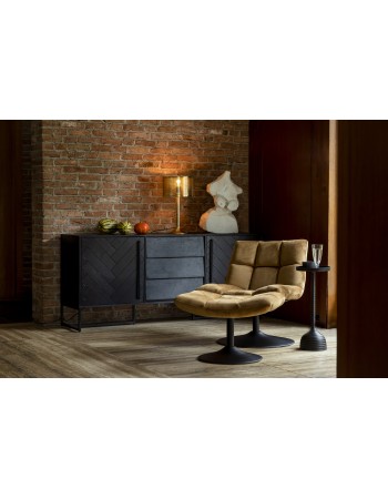DU - LOUNGE CHAIR BAR VELVET GOLDEN BROWN