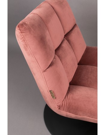 DU - LOUNGE CHAIR BAR VELVET OLD PINK