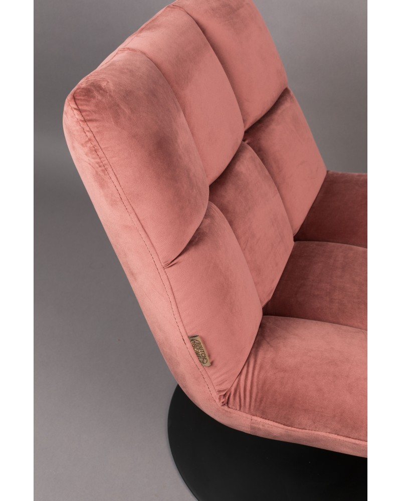 DU - LOUNGE CHAIR BAR VELVET OLD PINK