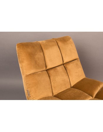 DU - LOUNGE CHAIR BAR VELVET GOLDEN BROWN
