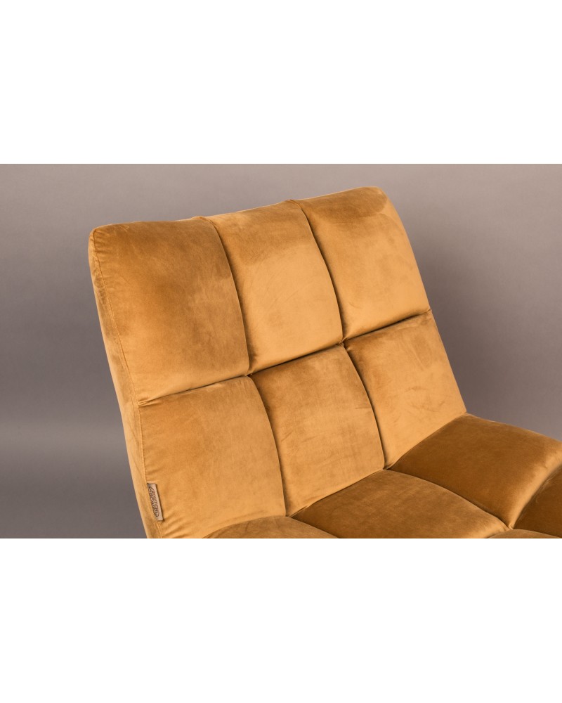 DU - LOUNGE CHAIR BAR VELVET GOLDEN BROWN
