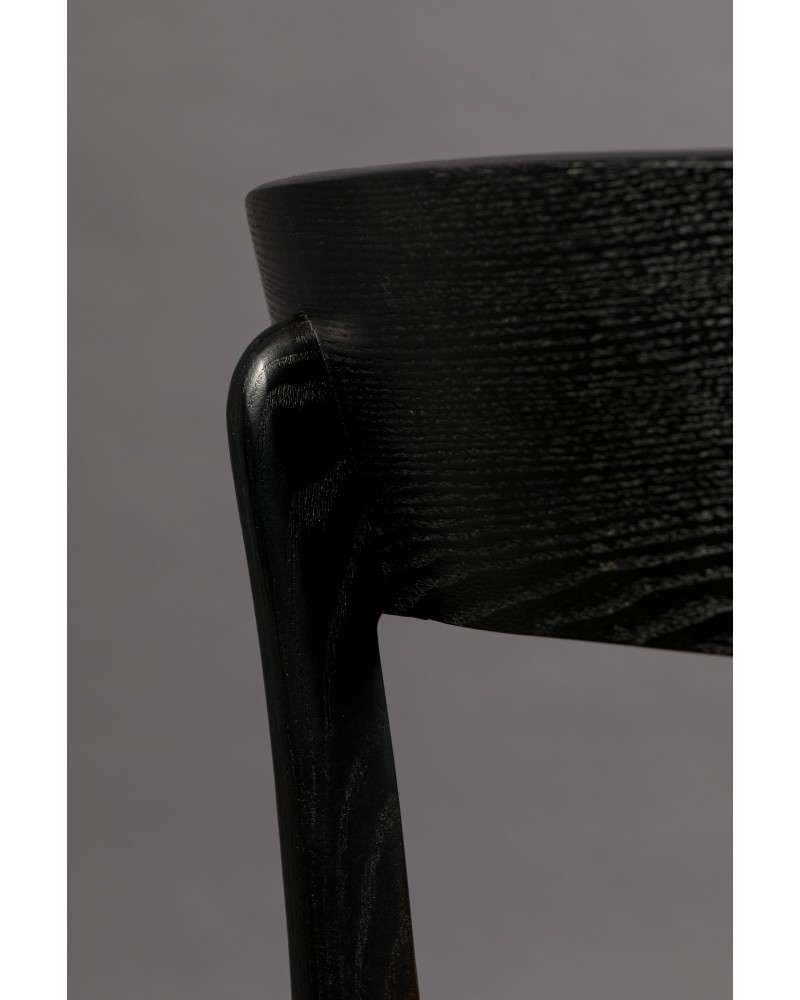BRANDON Chair | Velvet Pink Black legs