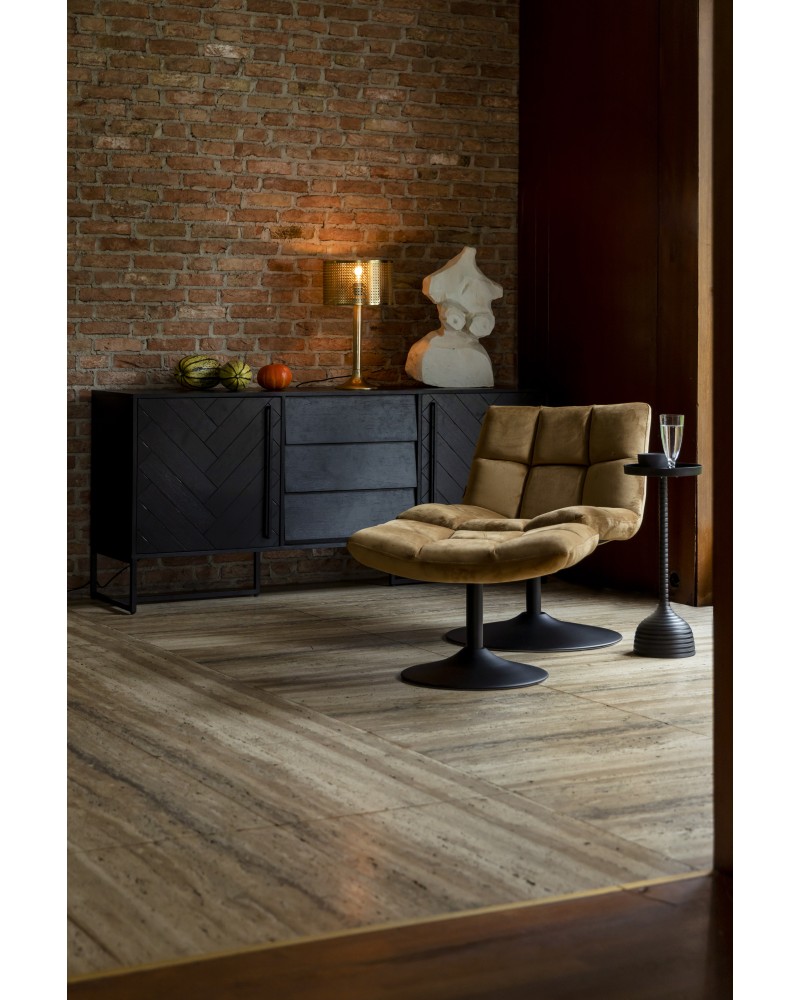 DU - LOUNGE CHAIR BAR VELVET GOLDEN BROWN
