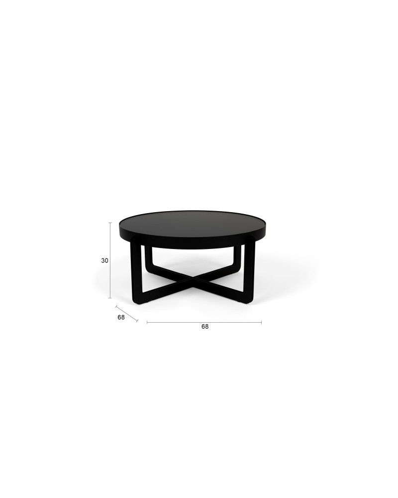 Coffee Table Centre Round Black