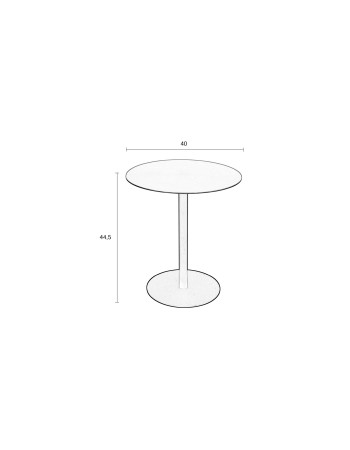 Side Table Snow Brushed Brass
