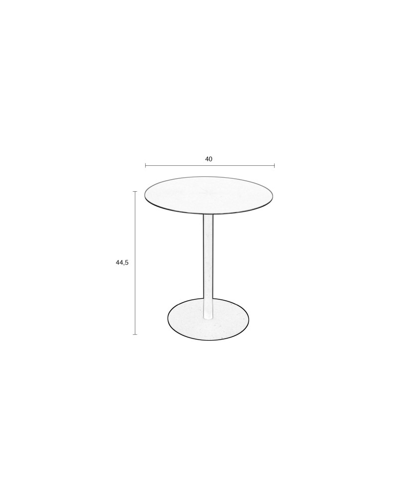 Side Table Snow Brushed Brass