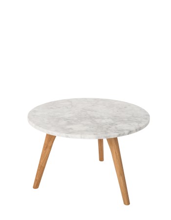 Side Table White Stone L