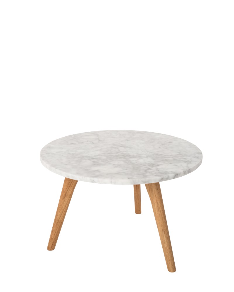 Side Table White Stone L