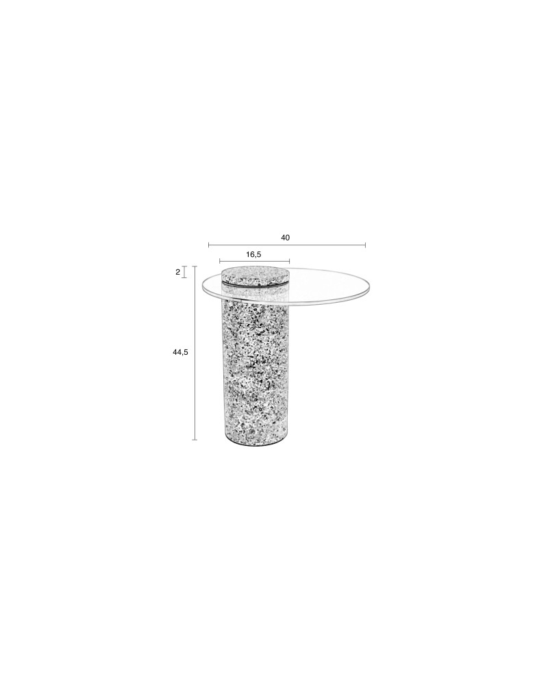 Side Table Rosalina Terrazzo White