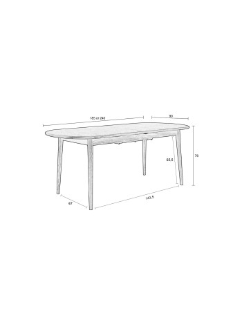 Table Twist Oval Walnut