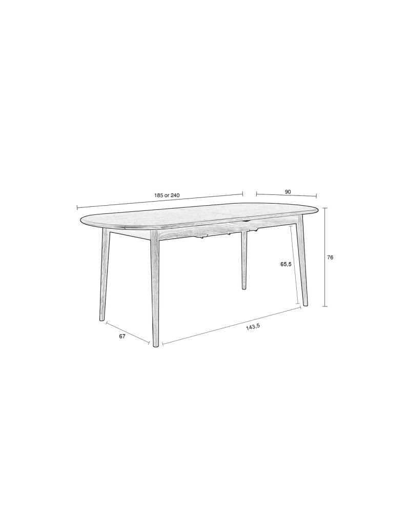 Table Twist Oval Walnut