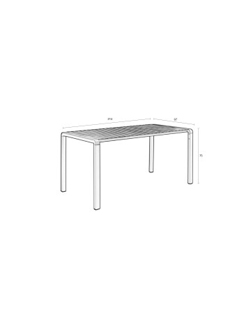 Garden Table Vondel 214x97 Black