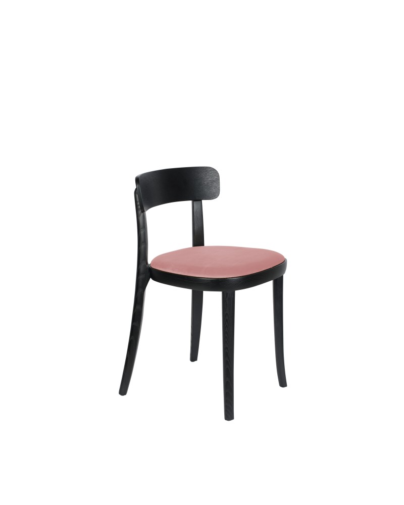 BRANDON Chair | Velvet Pink Black legs