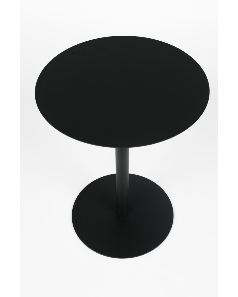 Side Table Snow Black Round S