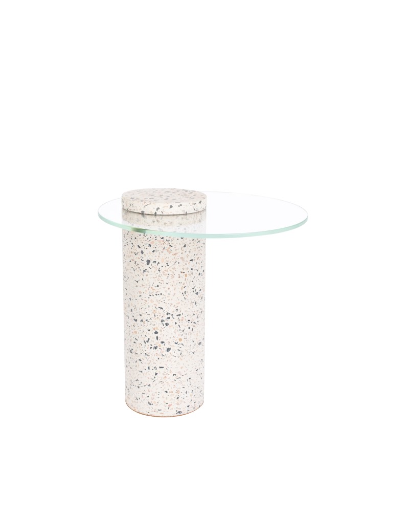 Side Table Rosalina Terrazzo White