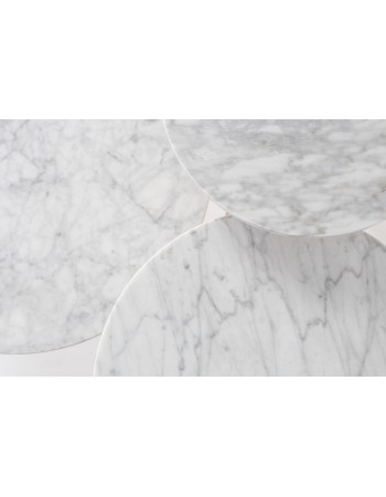 Side Table White Stone L