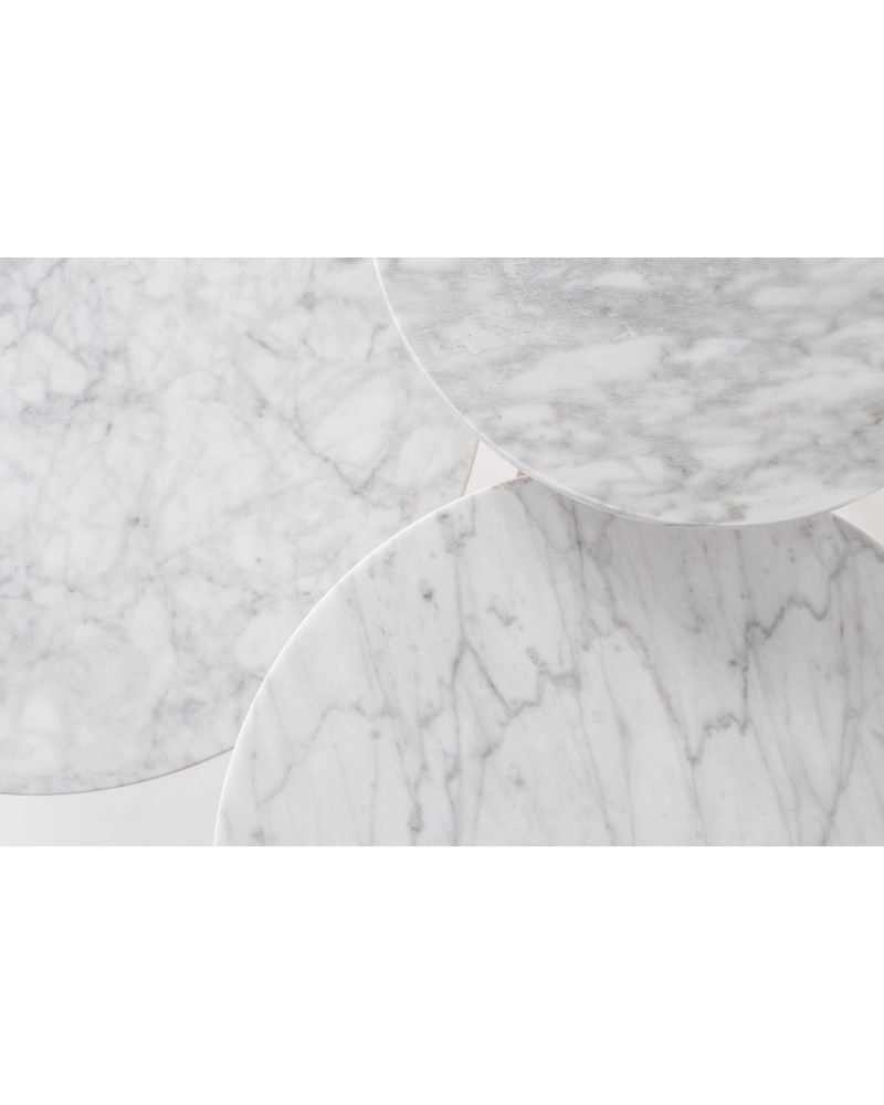 Side Table White Stone L